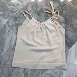 Theory top with silk ribbon